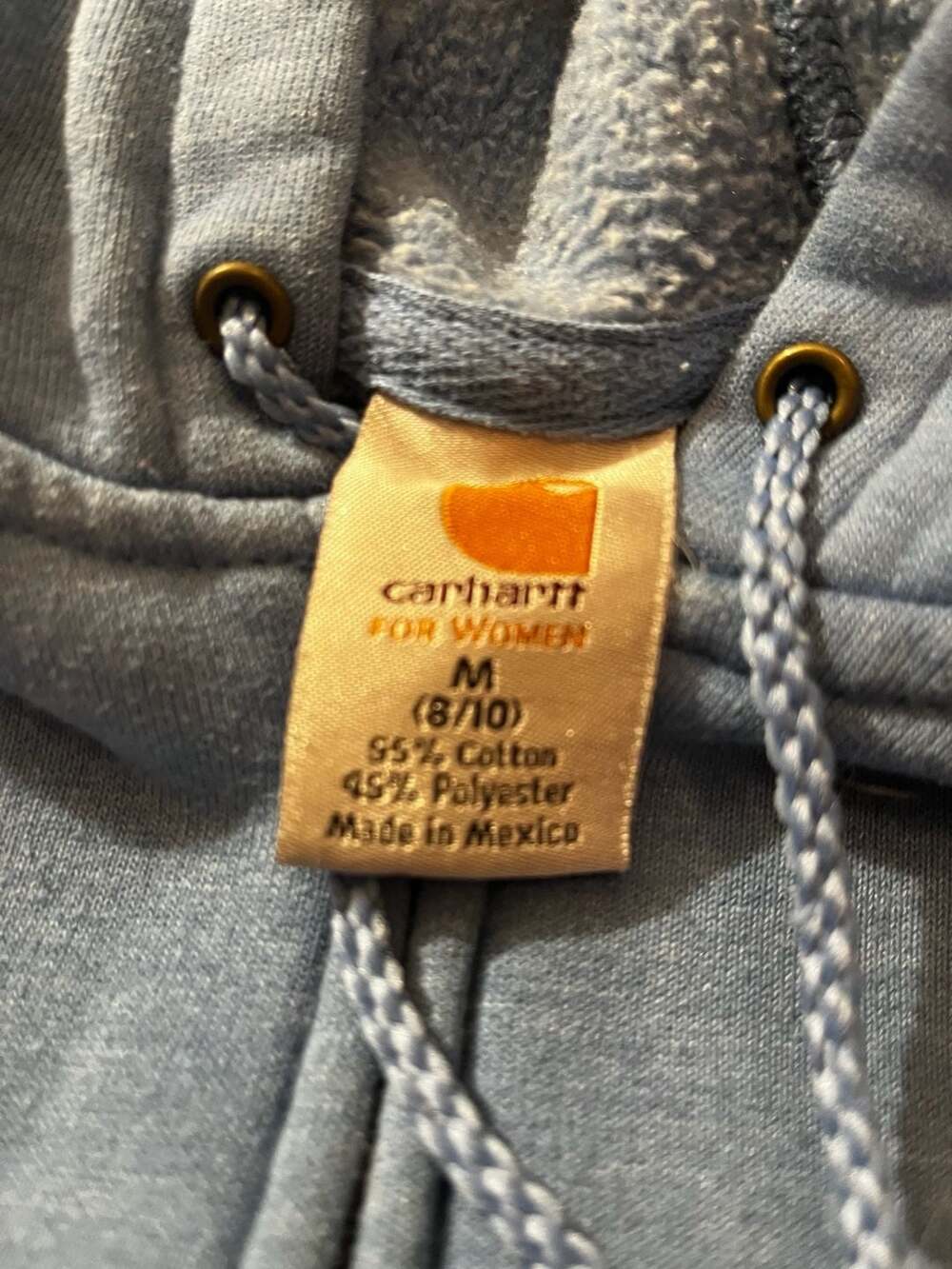 Carhartt For Women Zip Up Hoodie M (8/10) Light Blue *READ DESCRIPTION